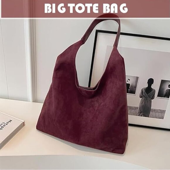 Elegant Burgundy Tote Bag - Picture 4 of 7